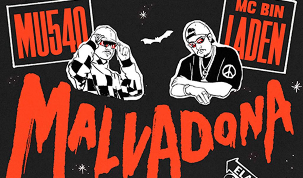 CENA – Vem aí o rock do ano. Feito por dois funkeiros! (Ok, tem O Grilo também na parceria). Veja a capa de “Malvadona”