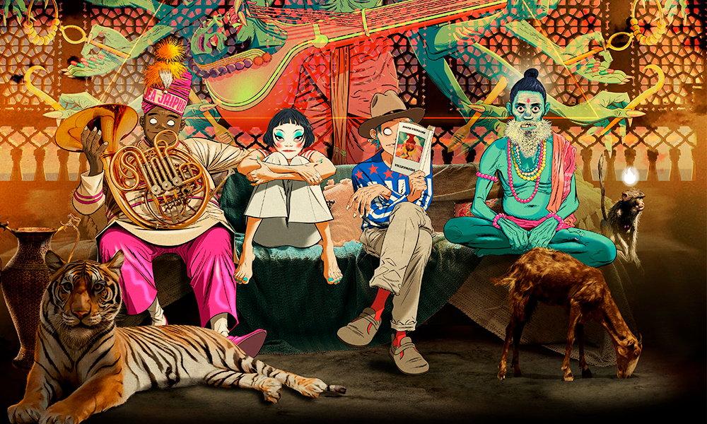 Agora o Gorillaz aparece para o mundo. Um belo dia para ouvir “The Happy Dictator”,  primeiro single do álbum “The Mountain”, que inclusive tem a capa divulgada